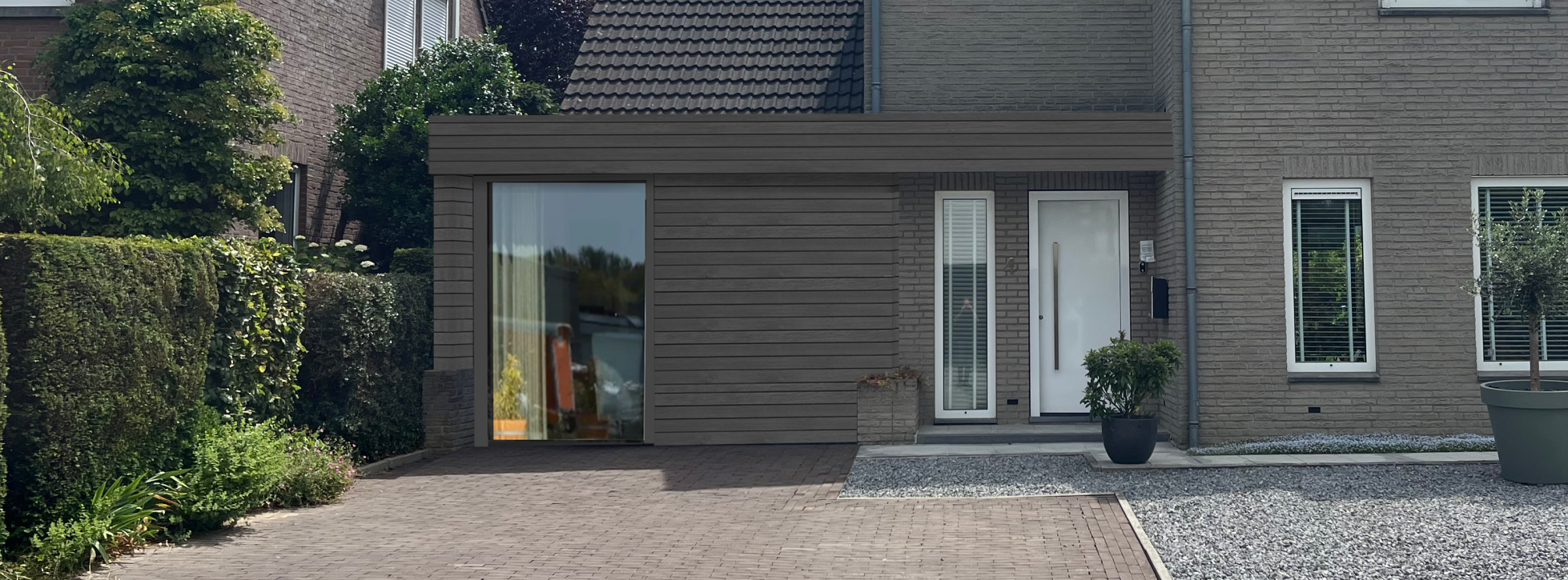 Bouwuitvoering aanbouw Limburgse woning na berbouwing