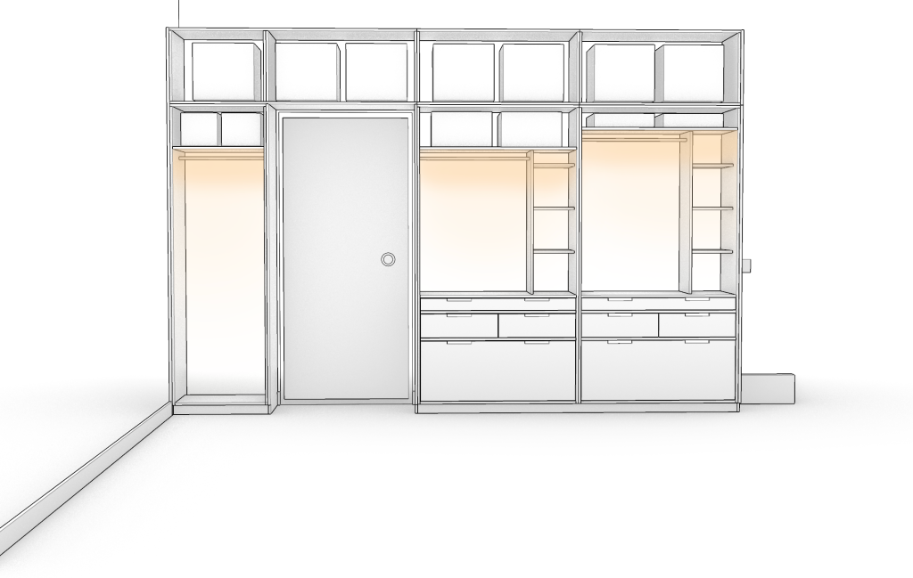Meubelontwerp 3d-model ontwerp van kast